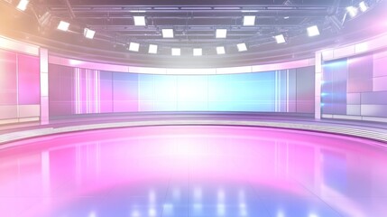 Modern Television Studio: Broadcast News Set Design