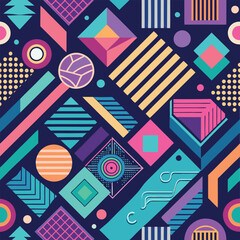 seamless geometric pattern with shapes