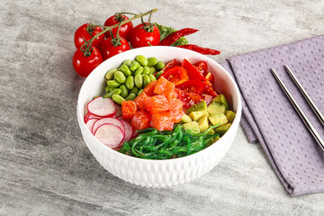Hawaian cuisine - Poke with salmon