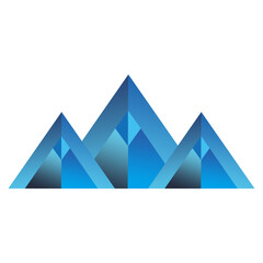blue pyramid illustration
