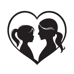 Mothers day vector silhouette