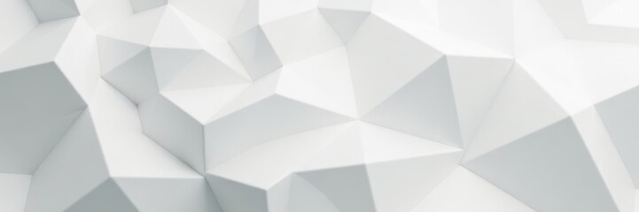 Abstract white polygonal texture, muted gray background, decor, simple