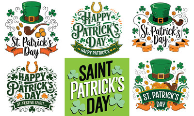 St. Patrick's Day T-Shirt Design Collection - Irish Holiday Festive Graphics