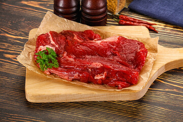 Raw beef meat piece for cooking