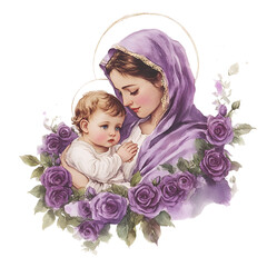 Nativity and Christmas Clipart Vector Illustration