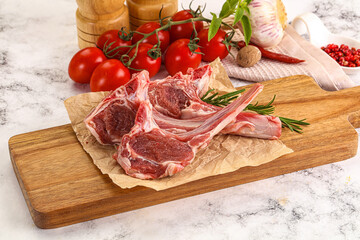 Raw Rack of Lamb for cooking