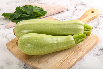 Raw frsh ripe zucchini vegetable