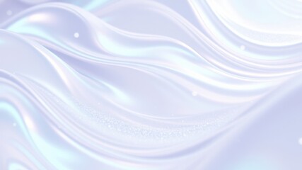 Obraz premium Abstract Flowing Silver Fabric with Shimmering Glitter Particles