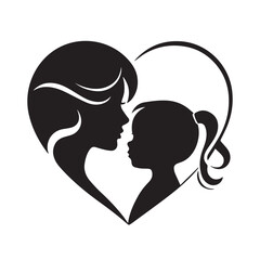 Mothers day vector silhouette