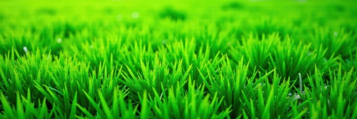 Fototapeta premium Lush green grass lawn, vibrant texture, isolated , plant, bright