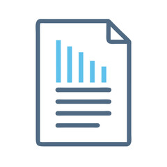 Report Document with Bar Graph Vector – Perfect for Data and Analytics Projects
