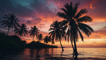 Obraz premium sunset dramatic view