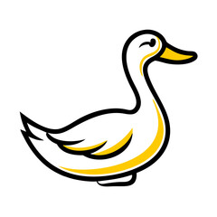 Yellow Duck Vector Clipart – Fun Animal Graphic for Print & Web