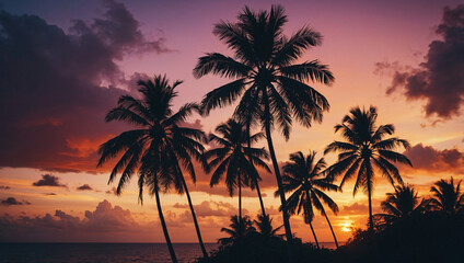 sunset dramatic view