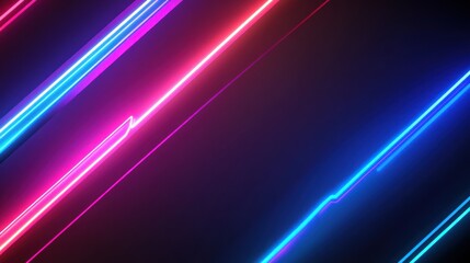 Fototapeta premium Vibrant Neon Lines Abstract Background