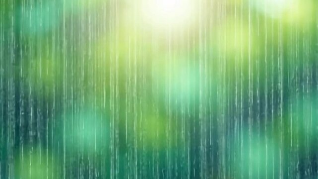 animation with a grendsceen background of raindrops, smooth looping video 4k animation