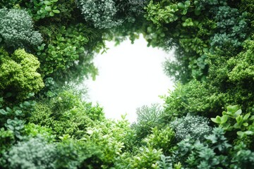 Fototapeta premium Lush Greenery Frame: A Verdant Oasis of Plants