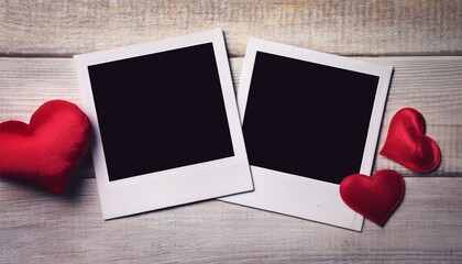 A Perfect Valentine's Moment: Polaroid Frames & Heart