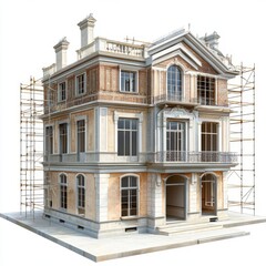 Fototapeta premium Layout of a Historical Building Restoration