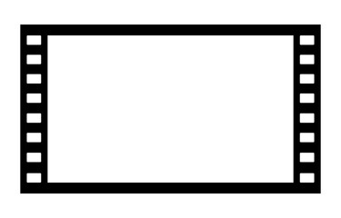 Film strip frame template icon. Simple background frame of a film. Film frame background with space for your text or image. Vector illustration