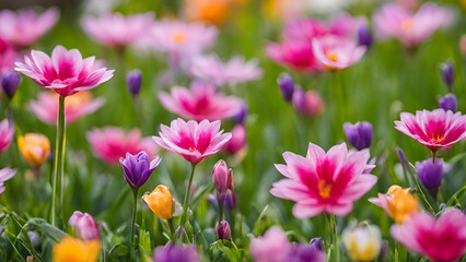 Fototapeta premium Flowers are blooming beautifully this spring season