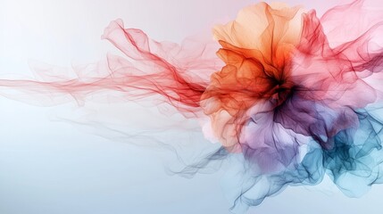 Obraz premium Abstract flowing colorful shapes in soft pastel tones