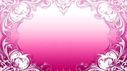 Pink Floral Frame Elegant Design Background