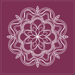 Indian Traditional and Cultural, Kolam, Rangoli, or Paisley vector line art. Bengal art India Tamil mandala Art 01 (59)