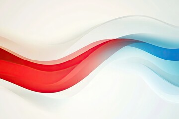 Fototapeta premium Flowing waves in red and blue create vibrant, dynamic backdrop e