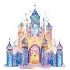 Obraz premium Whimsical Colorful Fantasy Castle