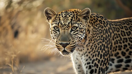 Obraz premium Closeup shot of an african leopard
