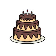 birthday cake with candles