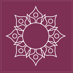 Indian Traditional and Cultural, Kolam, Rangoli, or Paisley vector line art. Bengal art India Tamil mandala Art 01 (59)