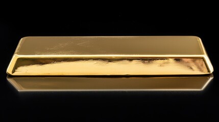 a smooth, polished gold bar, shining and reflecting light.