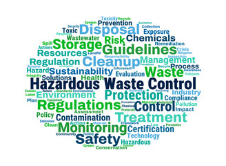 Hazardous Waste Control Word Cloud