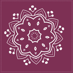 Indian Traditional and Cultural, Kolam, Rangoli, or Paisley vector line art. Bengal art India Tamil mandala Art 