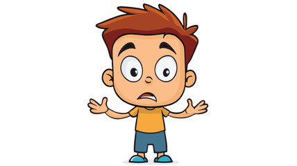 Confused Man Surrounded by Colorful Question Marks on a White Background Vector Art & Illustration by Rasel