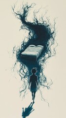 Fototapeta premium The Shadow of Fatigue, Sleep Wake Disorders e.g., Insomnia, Narcolepsy