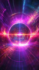 Fototapeta premium Abstract Colorful Digital Art with Vibrant Lines and Shapes
