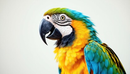 Obraz premium Close-up of a vibrant macaw parrot.