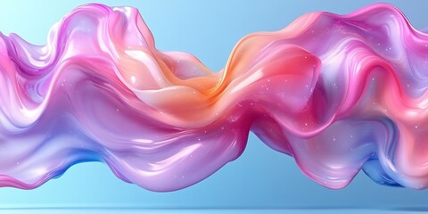 Obraz premium Colorful fluid swirls, pastel design, abstract background, digital art, website design