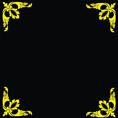 frame with yellow flowers