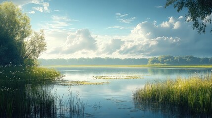 Obraz premium World Wetlands Day scenery.