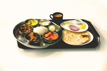 Indian or India food set in the holiday lunch meal is very to cheap price and good healthy in India town in Bangkok. rasgulla, culture, vinage.