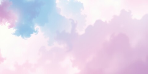 Abstract Pastel Sky with Delicate Clouds in Soft Blue and Pink Hues