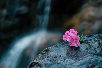 Close up pink snapdragon at Mundang waterfall  Phuhinrongkra national park.