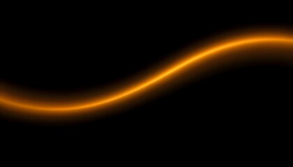 a black background with a bright orange wave