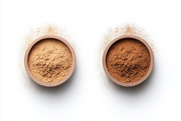 Exploring natural spices ground turmeric and cinnamon powder culinary context kitchen environment close-up view