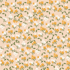 Seamless Flower and leaf Pattern