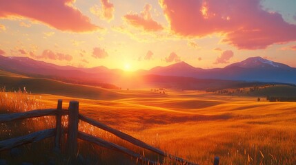 Obraz premium sunset in the mountains